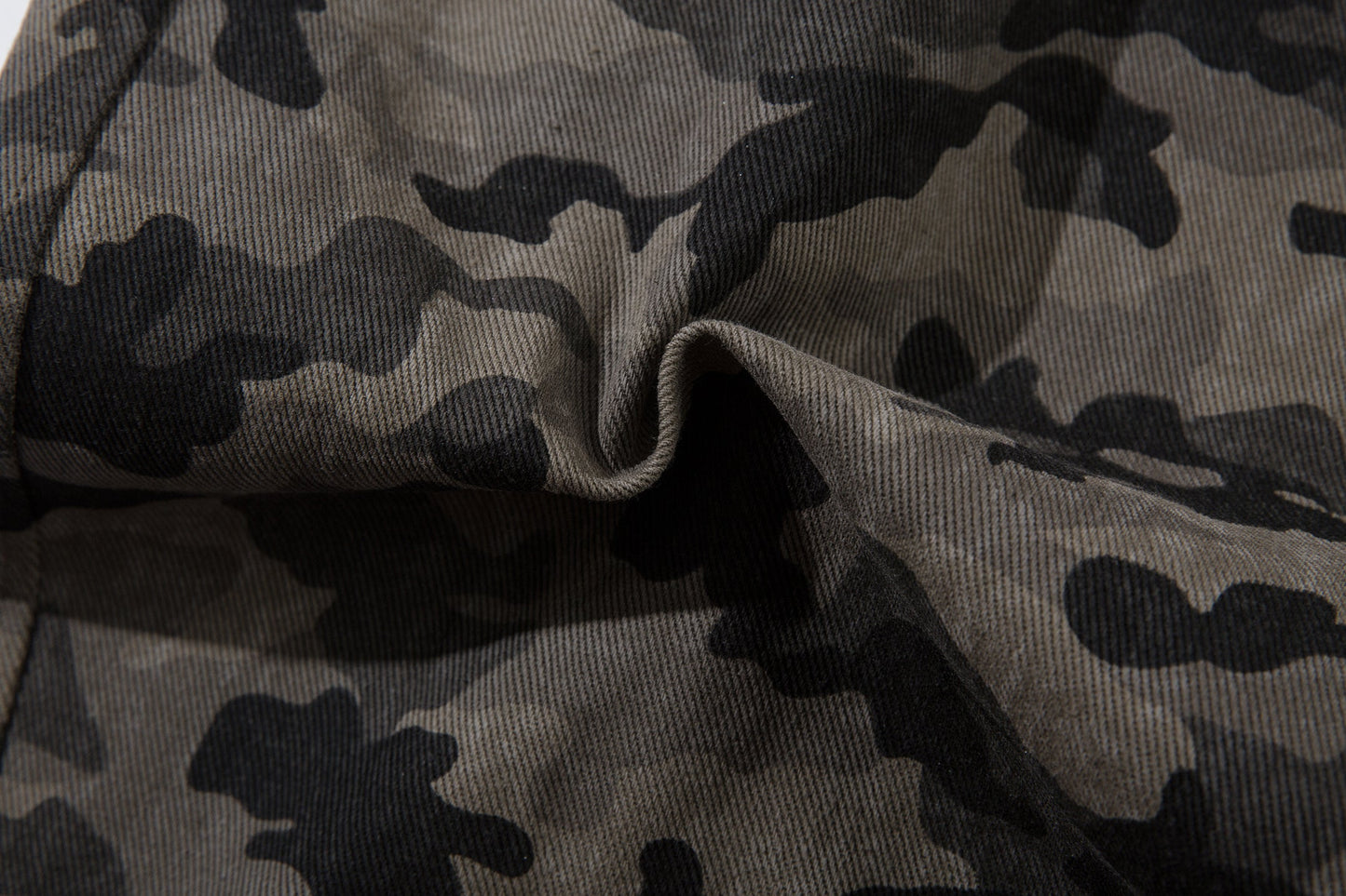 Y2K Vintage Wide Leg Pants | Camouflage Straight Denim Jeans - Luxuryurbanwear