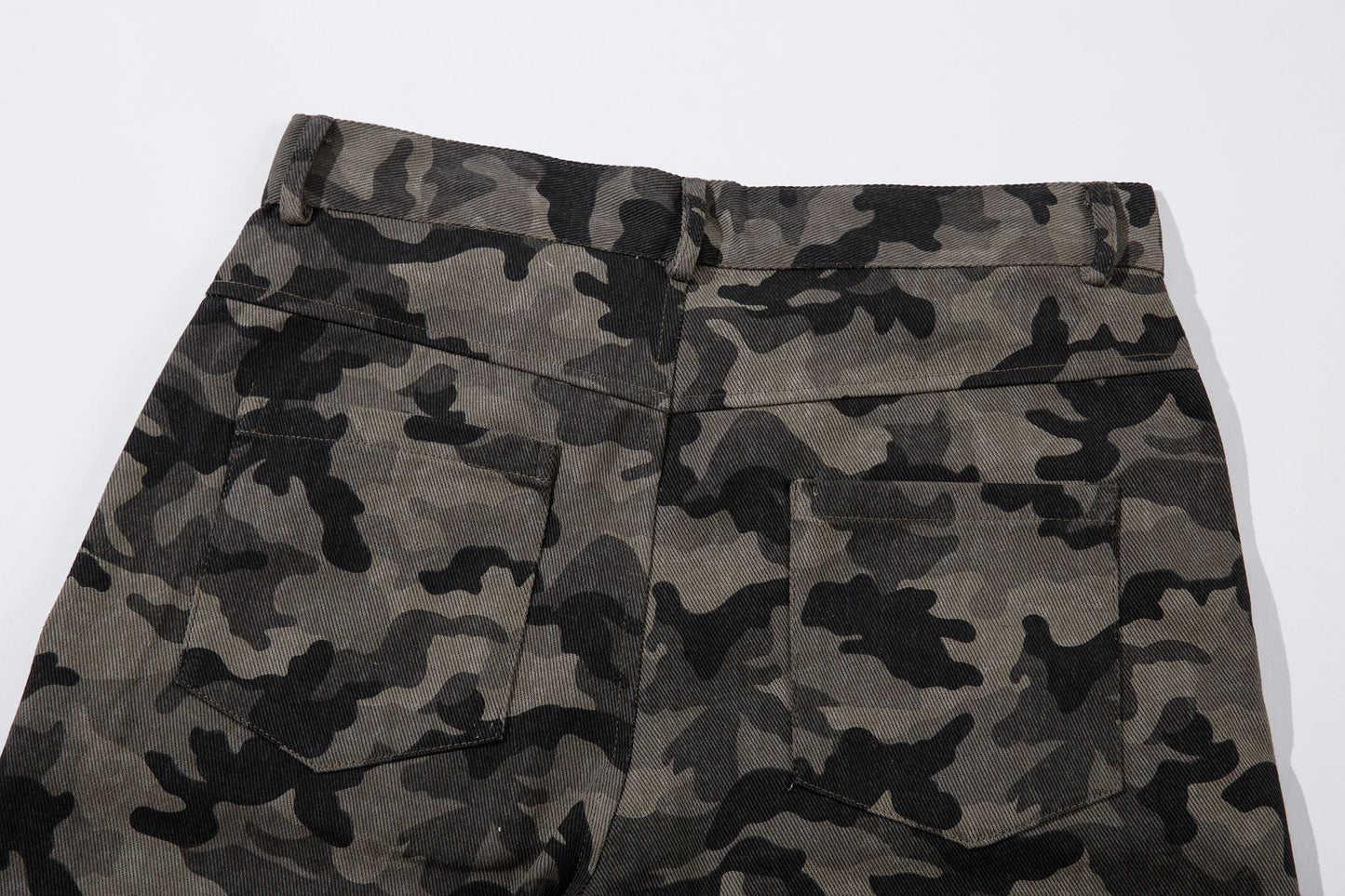 Y2K Vintage Wide Leg Pants | Camouflage Straight Denim Jeans - Luxuryurbanwear