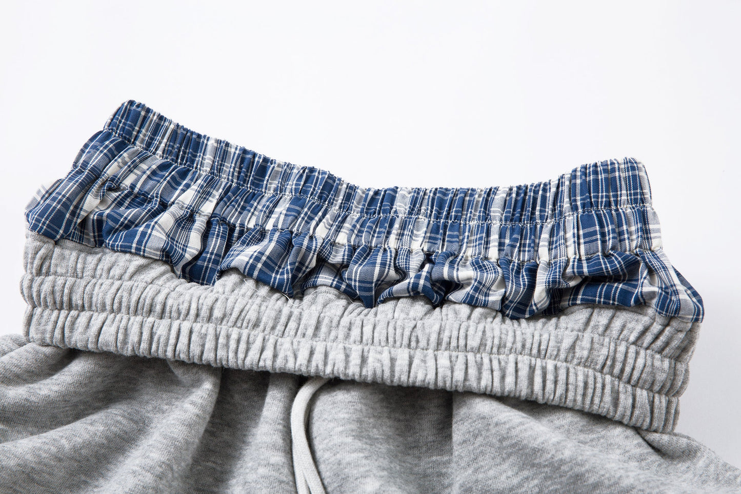 Patchwork Wide Leg Sweatpants | Grey Black Streetwear Trousers - Luxuryurbanwear