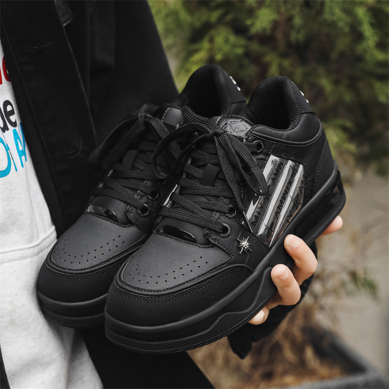 Shadow Letters | Embroidered Skate Shoes - Luxuryurbanwear