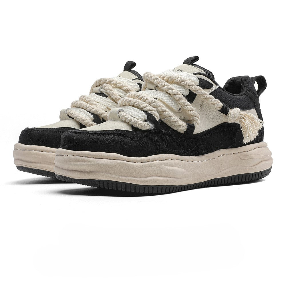 Tassel Twist | Rope Lace Platform Sneakers - Luxuryurbanwear