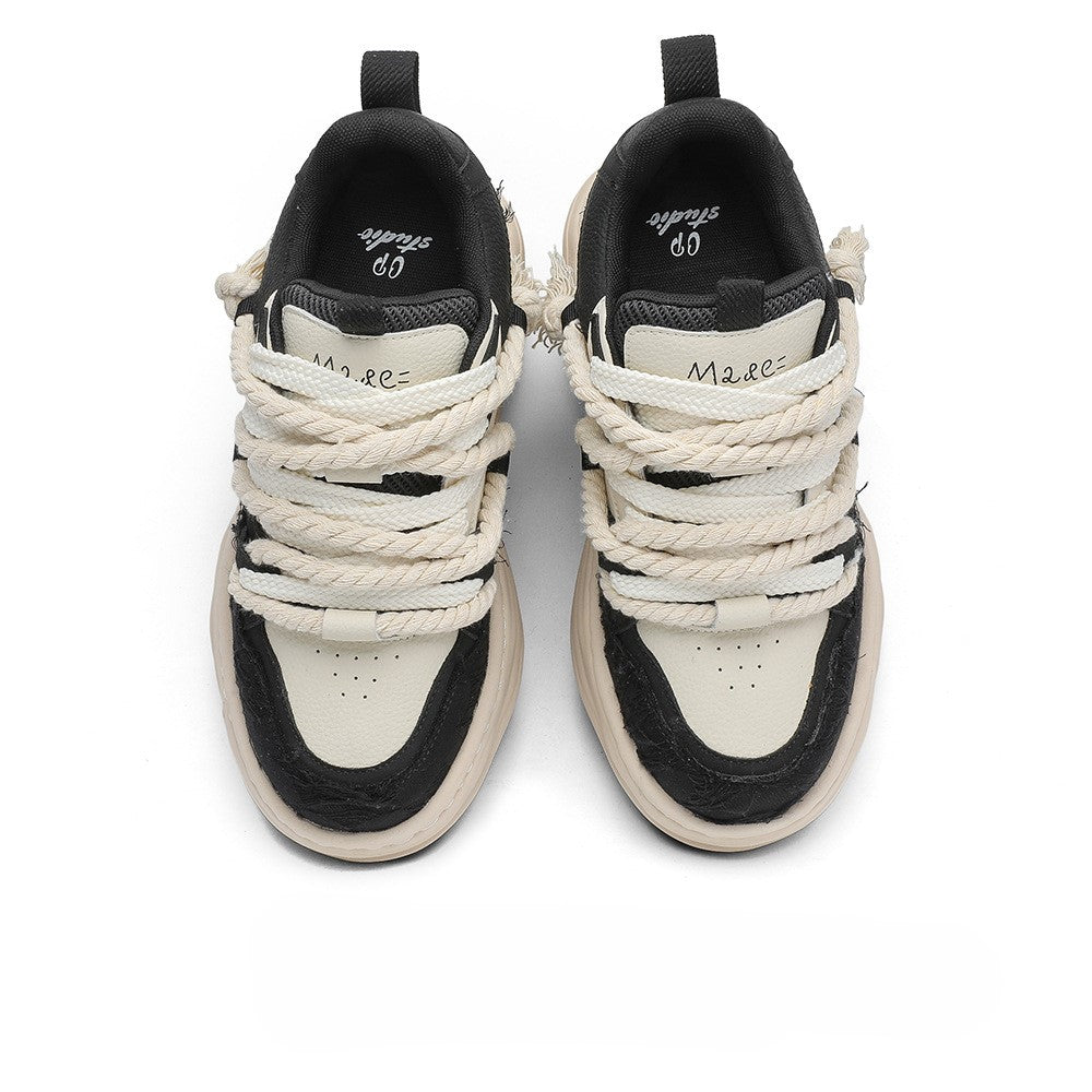 Tassel Twist | Rope Lace Platform Sneakers - Luxuryurbanwear