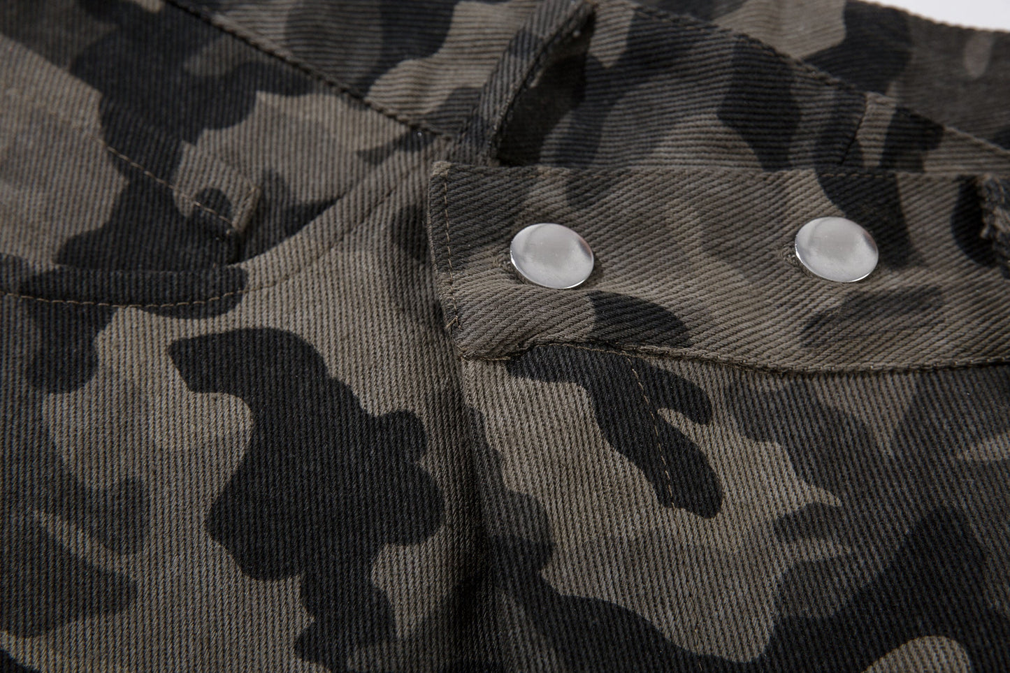 Y2K Vintage Wide Leg Pants | Camouflage Straight Denim Jeans - Luxuryurbanwear
