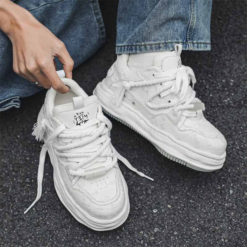 Edge | Distressed Platform Sneakers - Luxuryurbanwear
