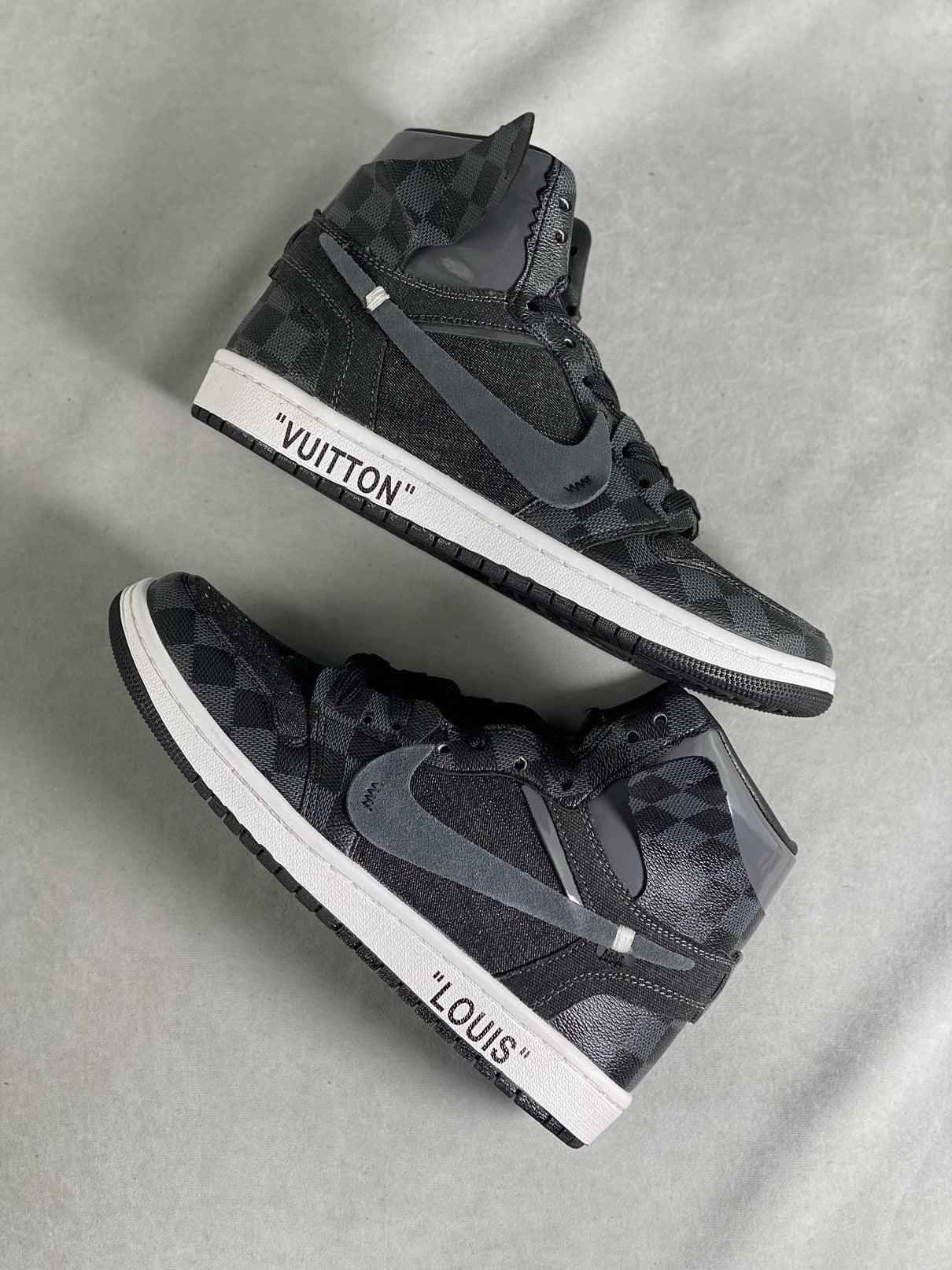 Custom Air Jordan 1 x Monogram Logo Wolvess