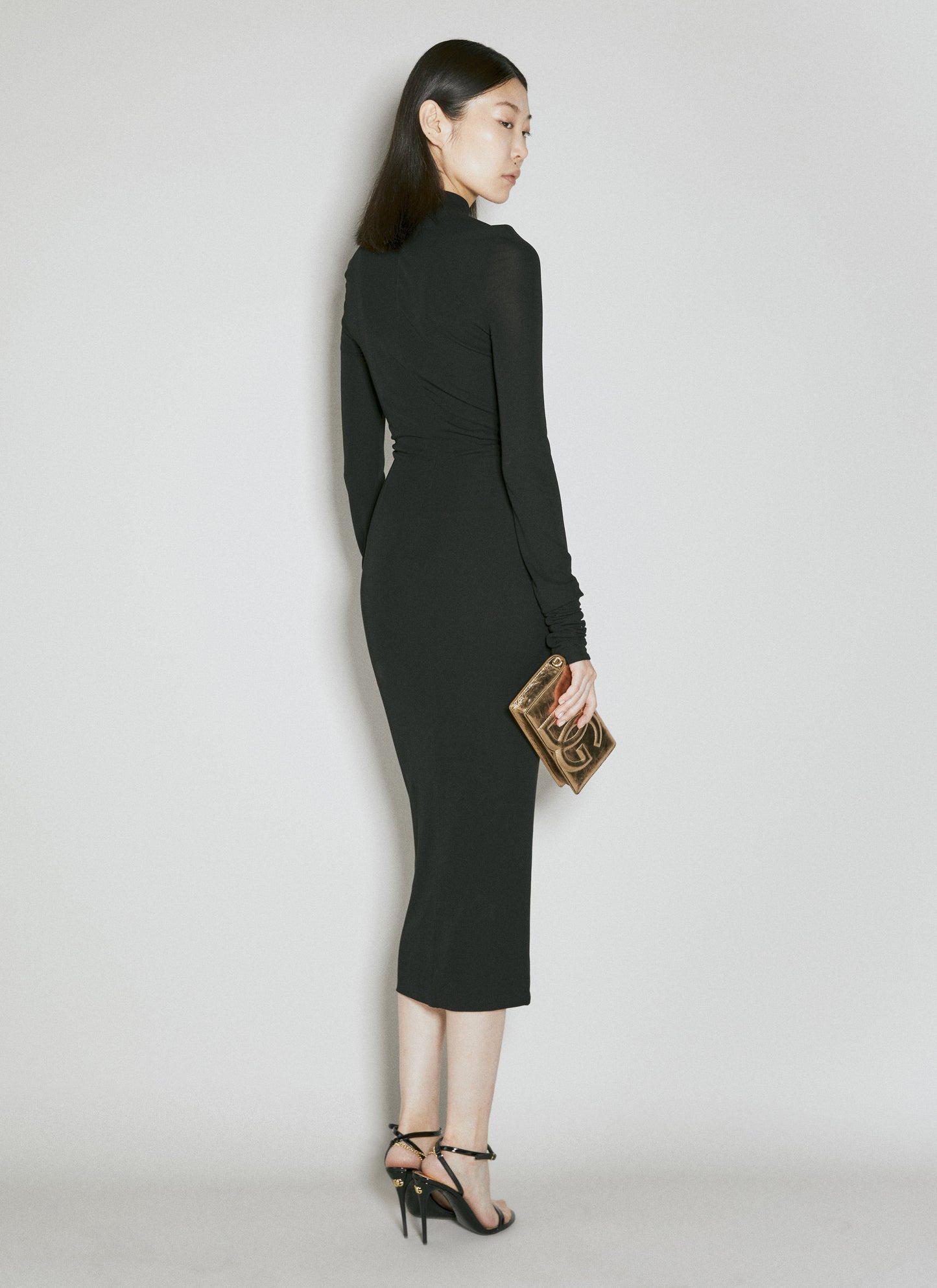 Dolce & Gabbana Women Chantilly Lace Insert Jersey Dress