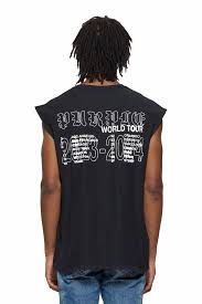 PURPLE Sleeveless TShirt Back Graphic