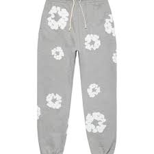 DENIM TEAR Sweatpants Floral Print Washed
