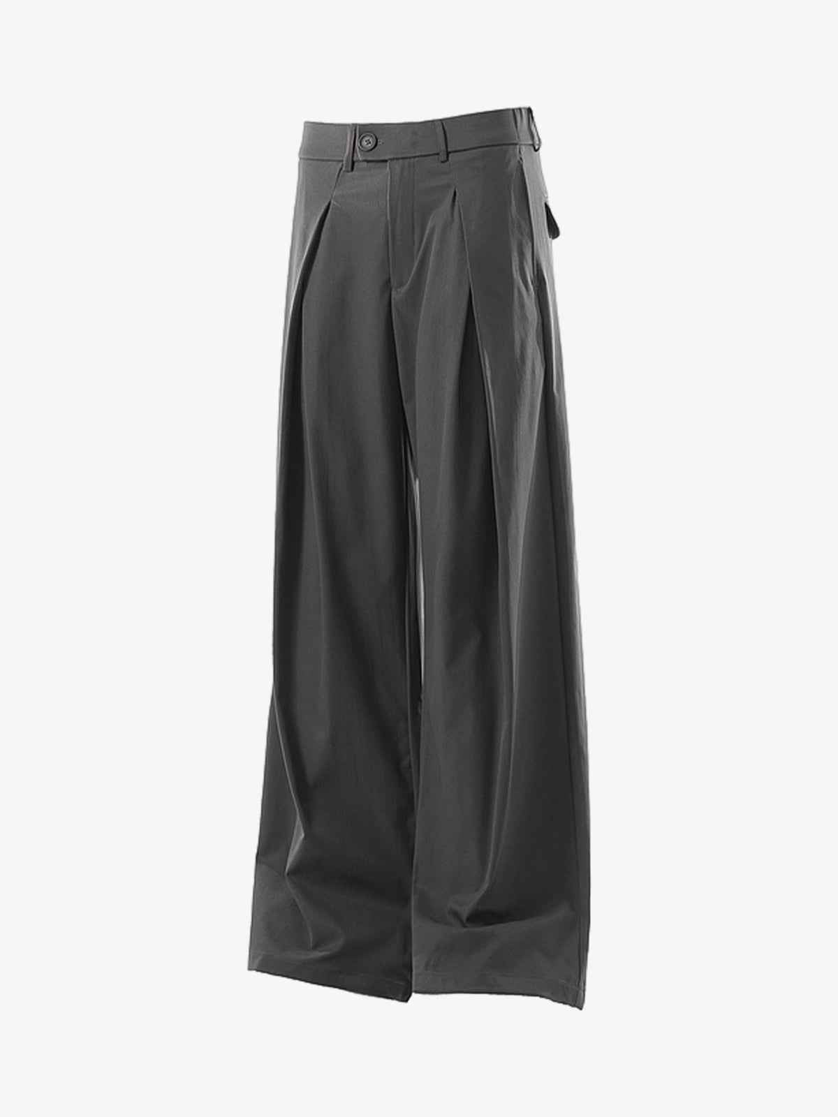 Pleated Drape Bootcut Suit Pants