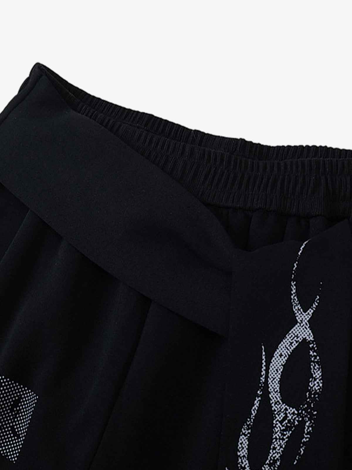 Dark Street Letter Flame Sweatpants
