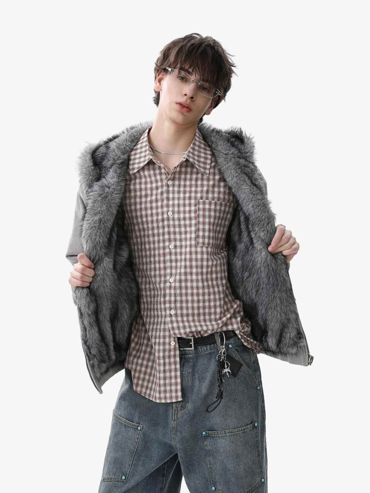 Street Fur Reversible Hooded Jacket - 2493