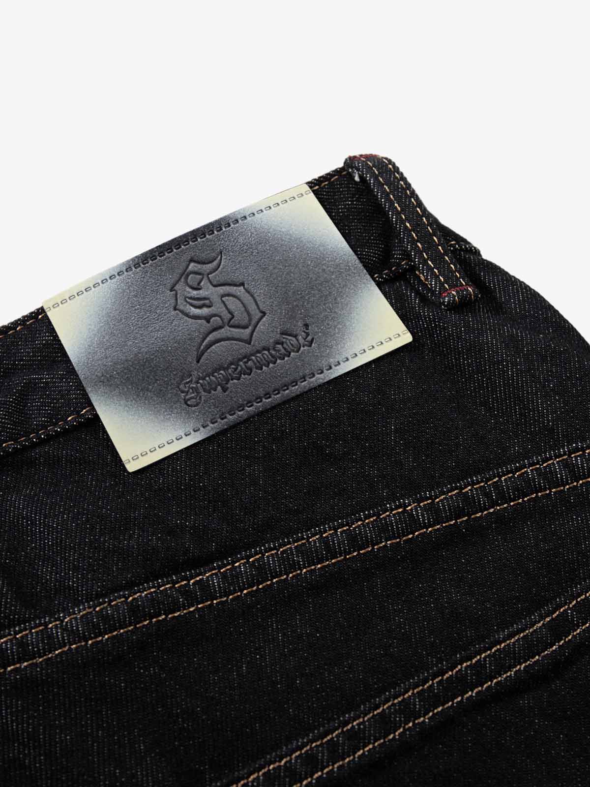 Dark Gothic Graphic Wide-Leg Jeans - Luxuryurbanwear