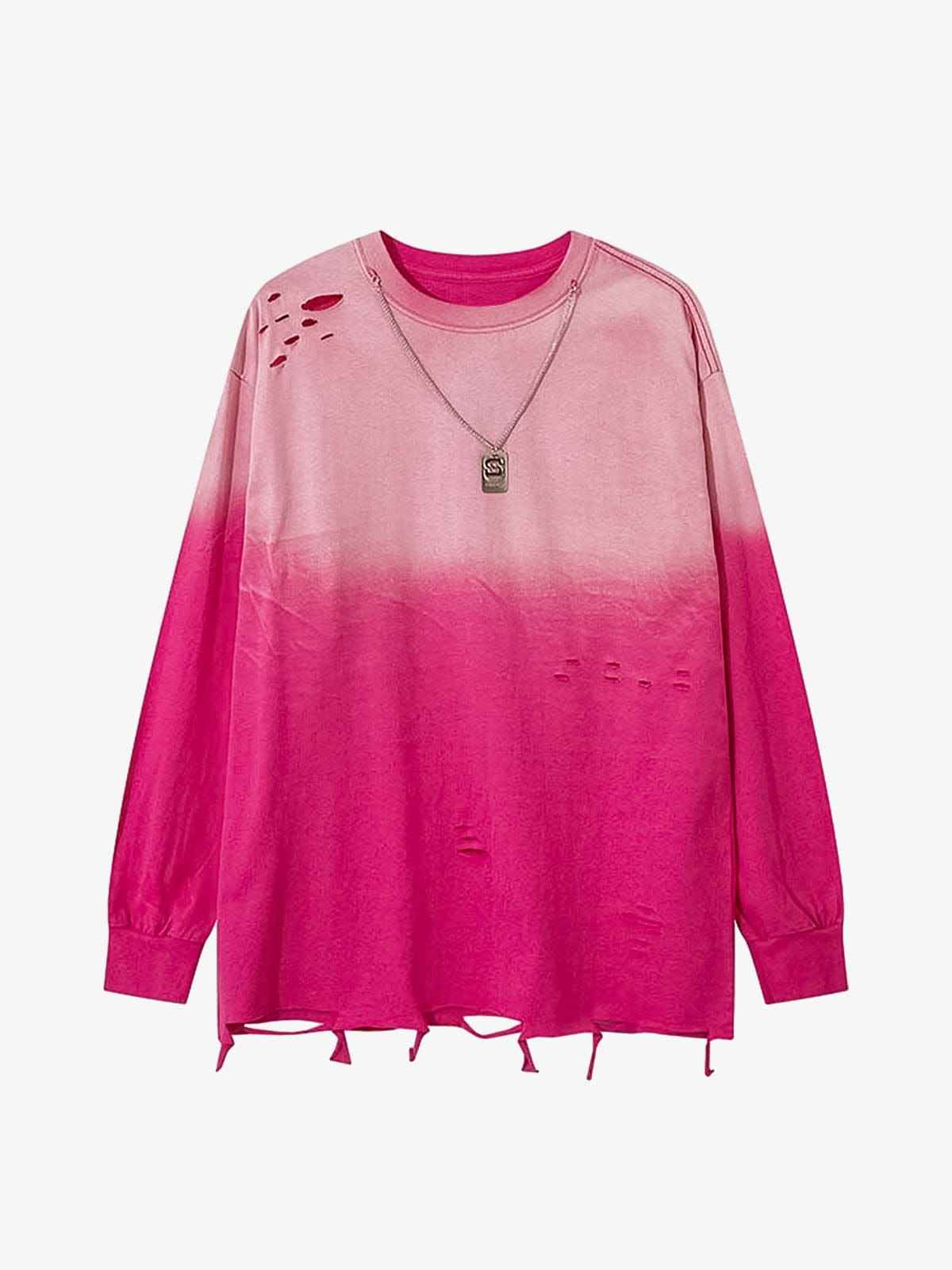 Long Sleeve Holey Fade
