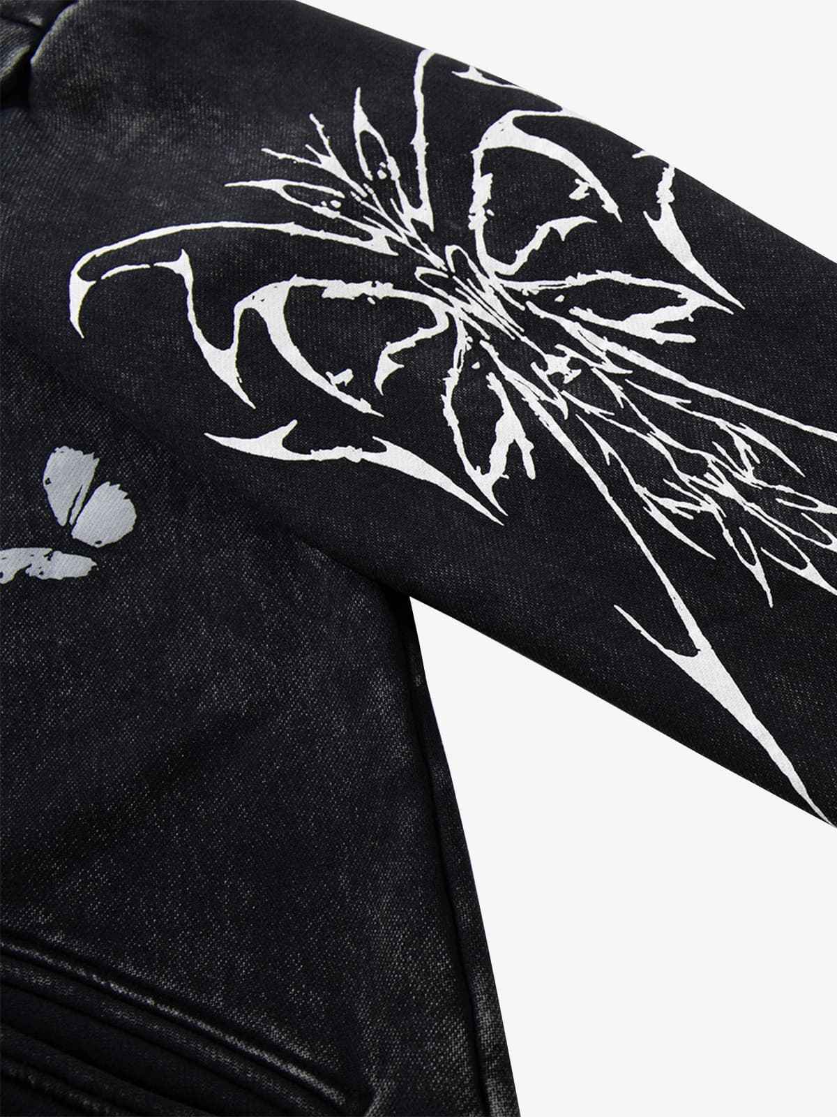 Punk Gothic Butterfly Graphic Streetwear Jacket