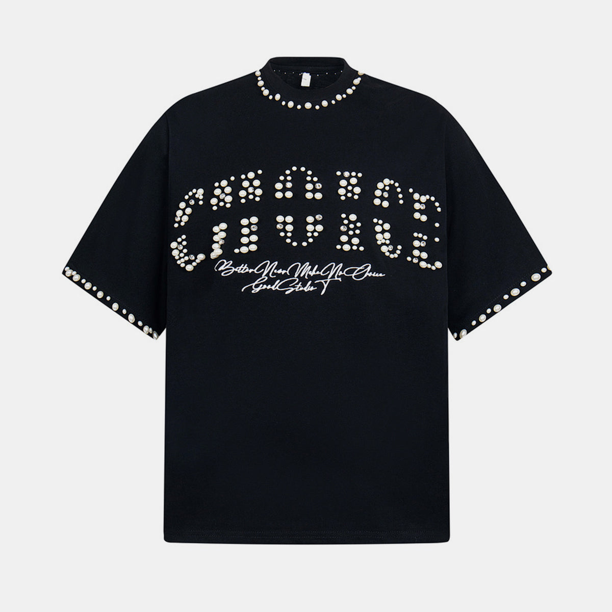 Pearl Studded | Hip Hop T-shirt - Luxuryurbanwear