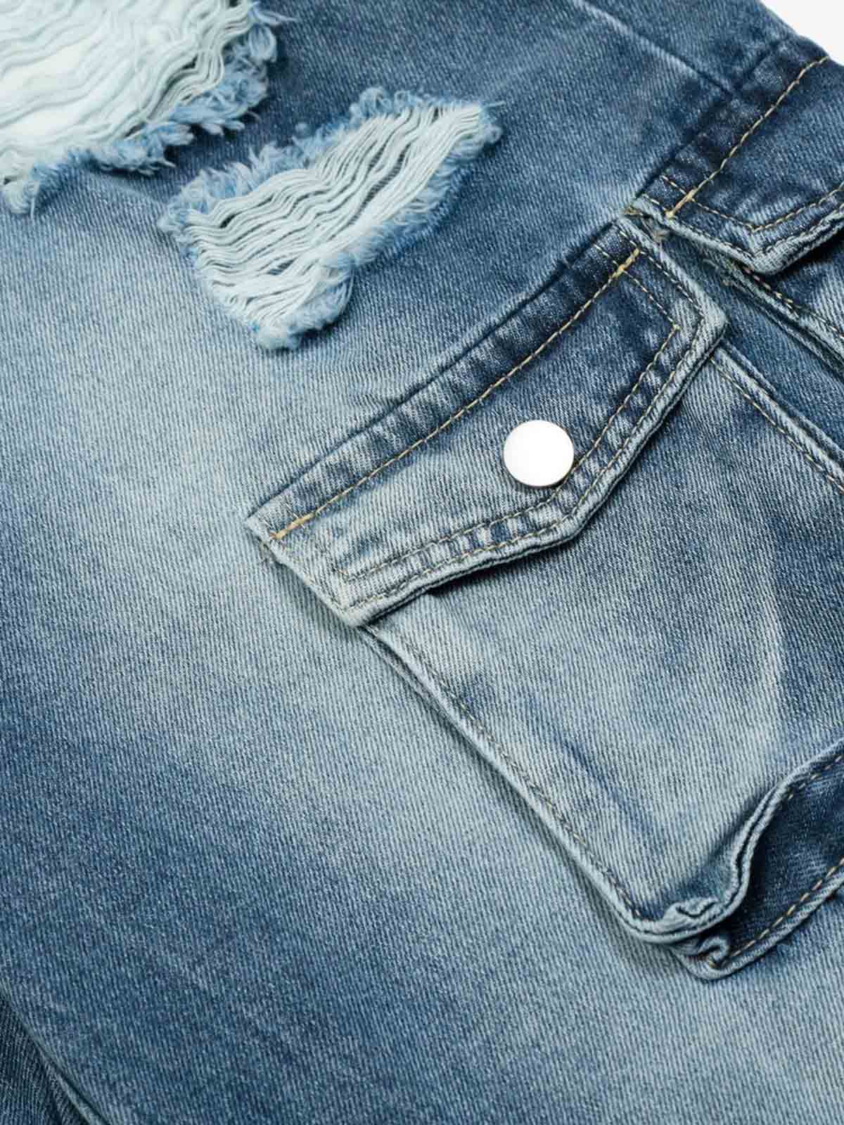 Retro Ripped Cargo Jeans - Luxuryurbanwear