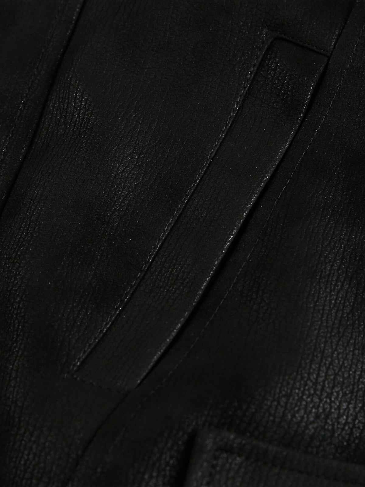 Vintage Faux Fur Collar Patchwork PU Leather Zip Up Jacket