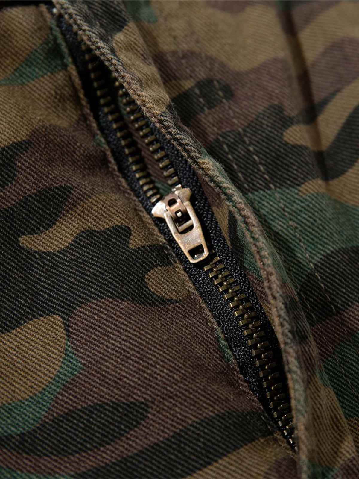 Street Camouflage Side-Striped Jeans