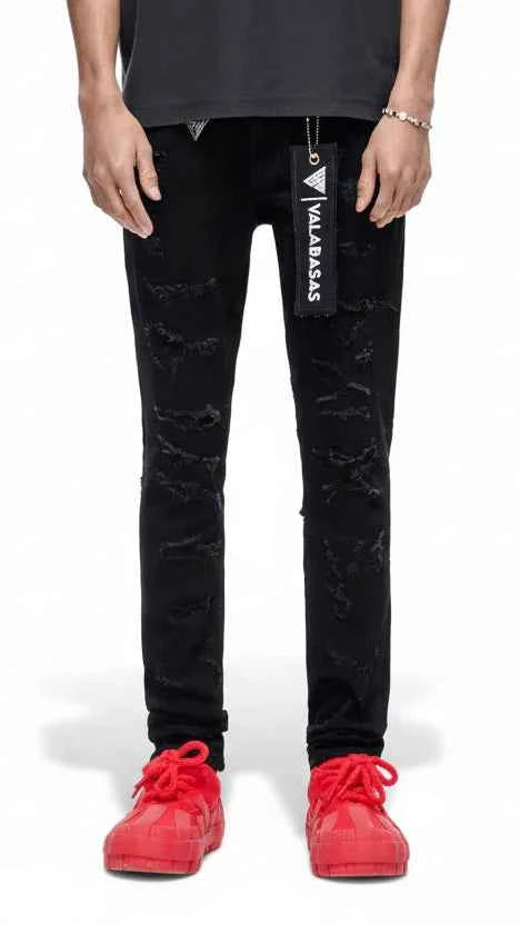 Valabasas Edge Skinny Jeans - Jet Black