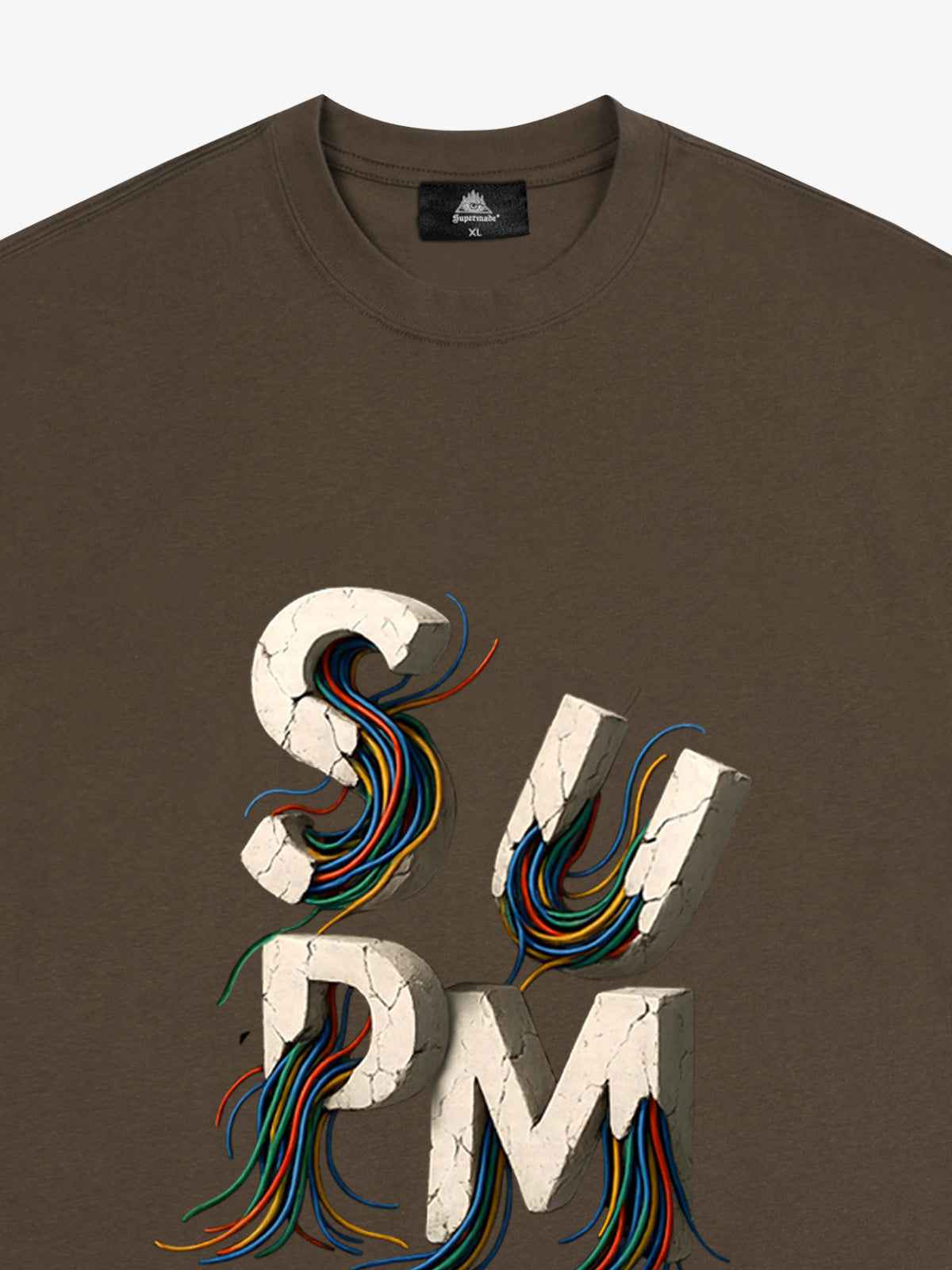 SPMD Letter Cable Graphic T-Shirt