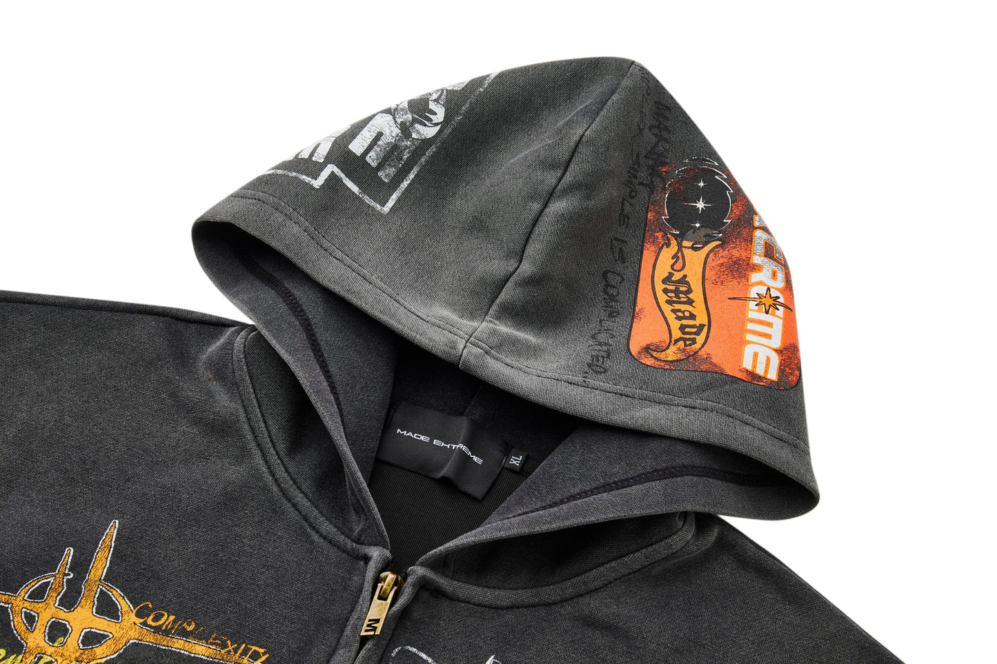 Grunge Graffiti | Full-Zip Hoodie - Luxuryurbanwear