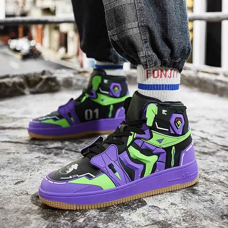 evangelion shoes anime costum sneakers 2022