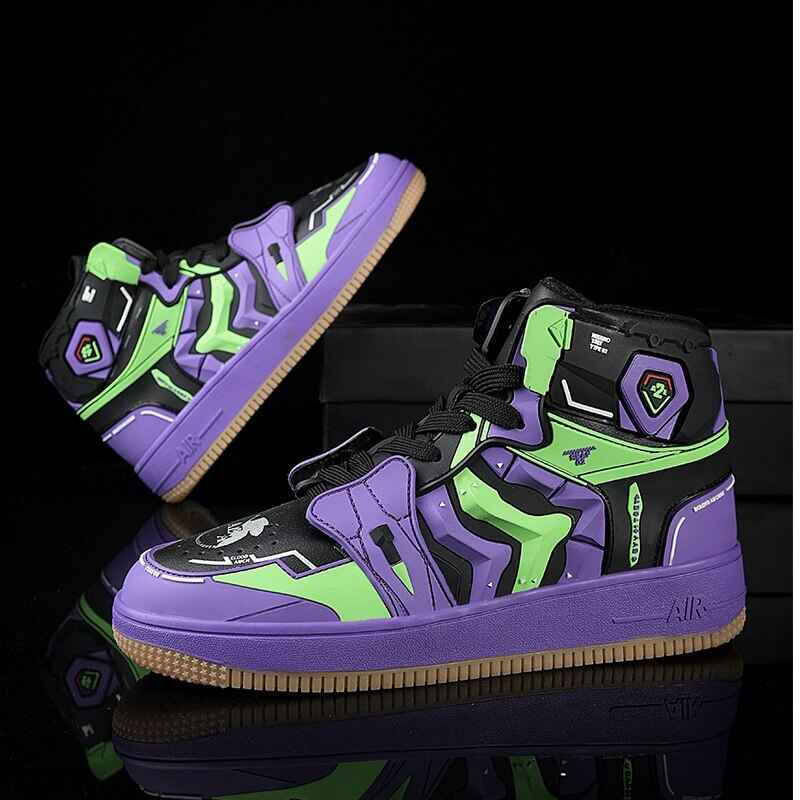 evangelion shoes anime costum sneakers 2022