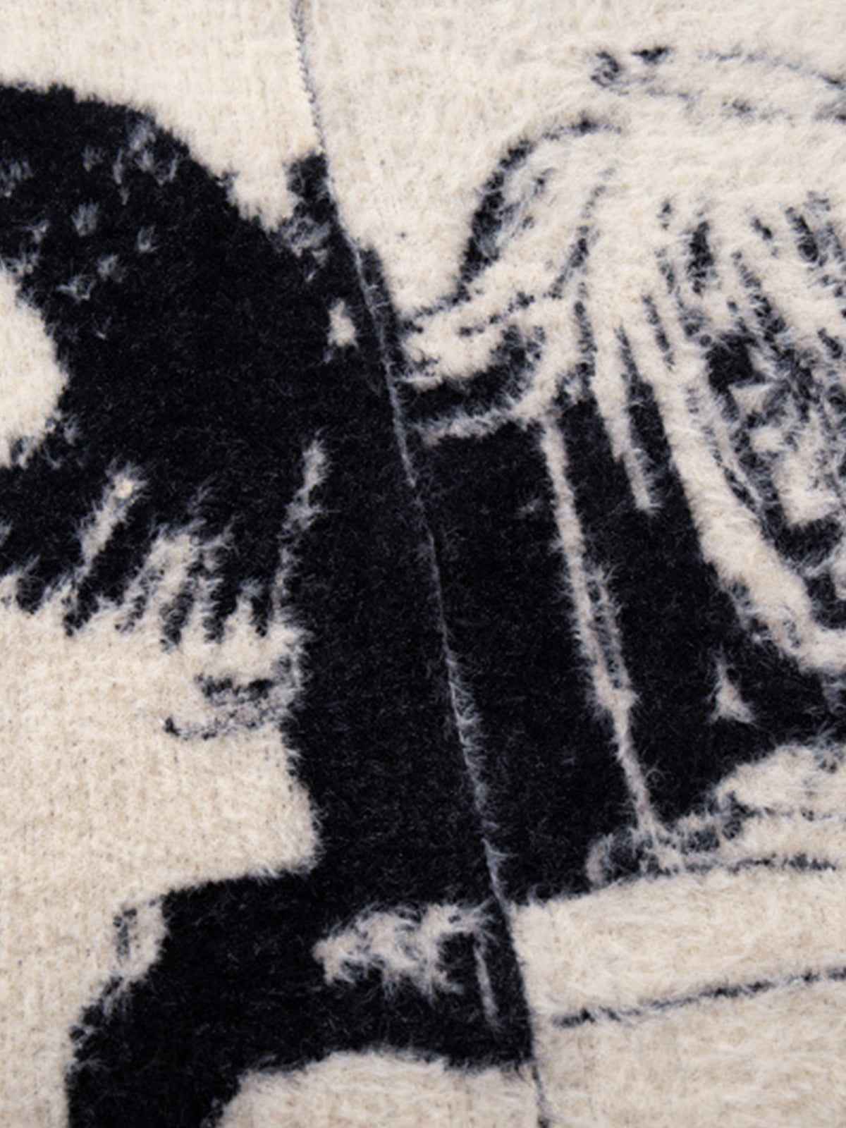 Street Subculture Angel Jacquard Cardigan Sweater