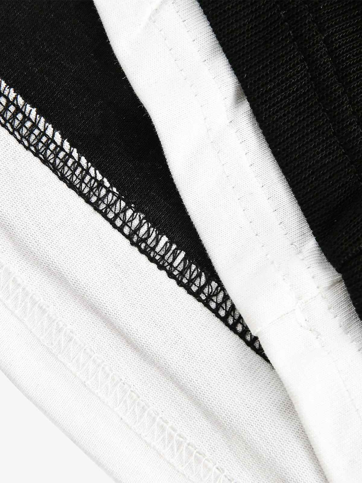 Layered Crewneck Star Print Long-Sleeve T-Shirt