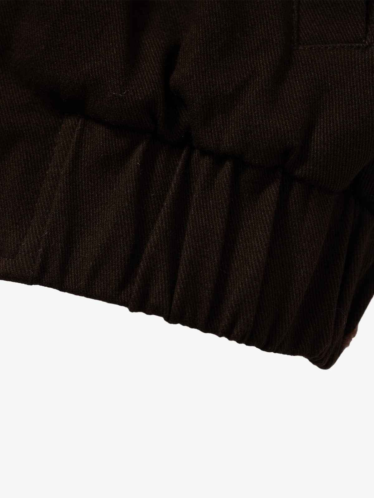 Street Punk Oblique Zipper Lambswool Collar Quilted Jacket
