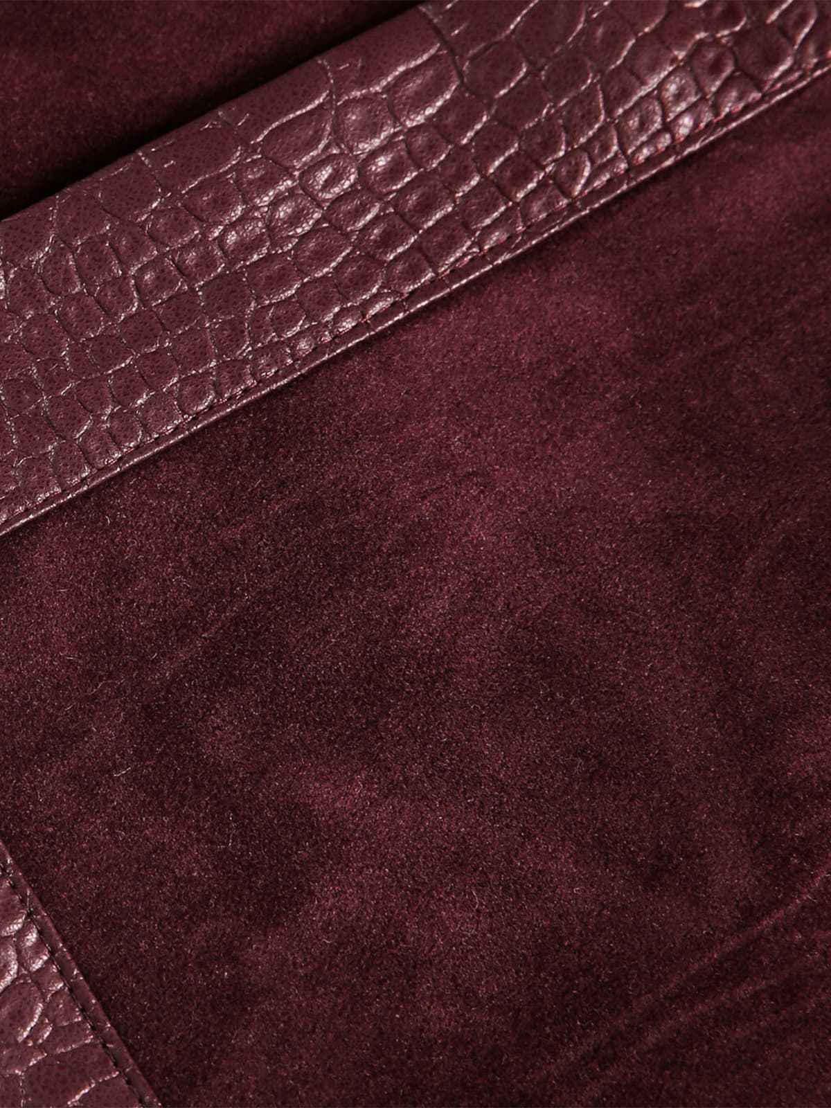 Vintage Suede PU Leather Collar Zip Up Jacket