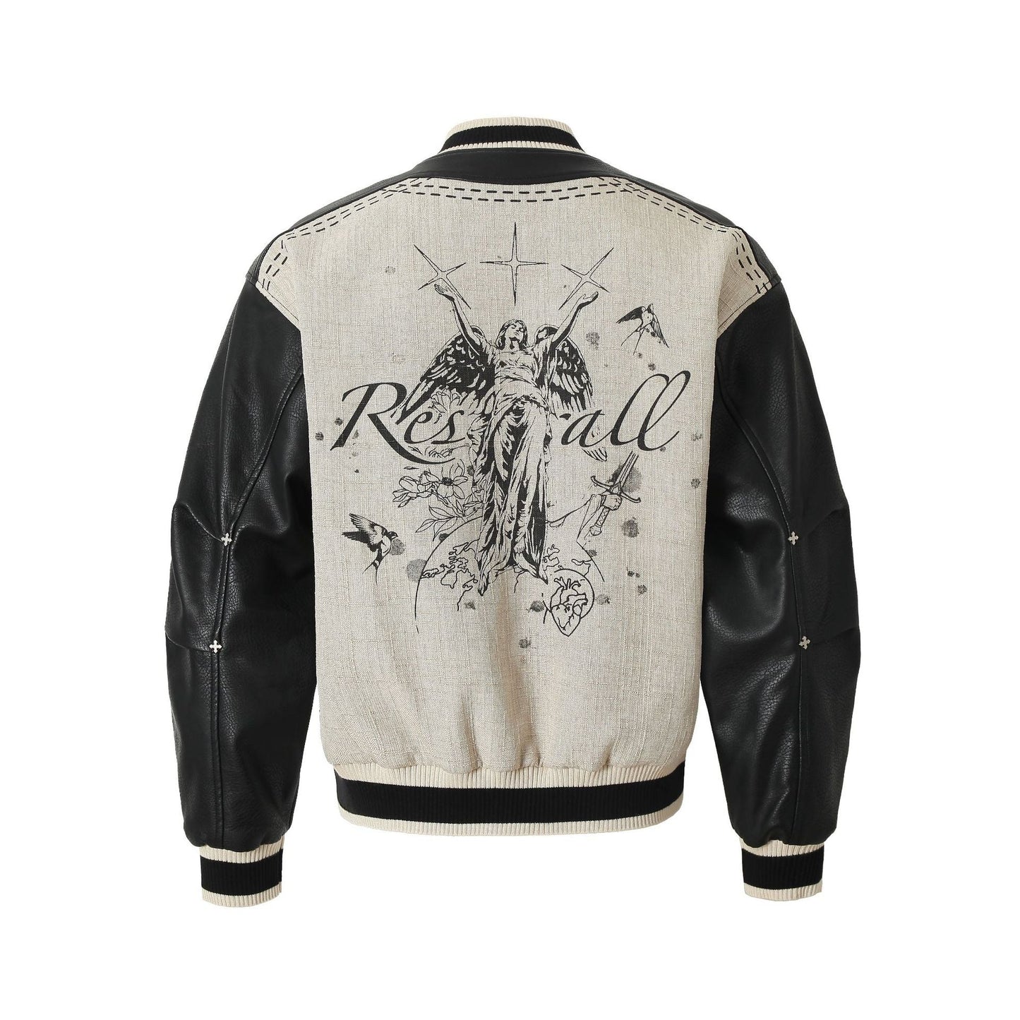 Street Art Graffiti | Leather Bomber Jacket - Luxuryurbanwear