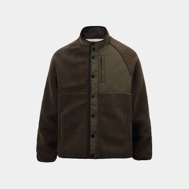 Color Block Patchwork | Fleece Jacket - Luxuryurbanwear