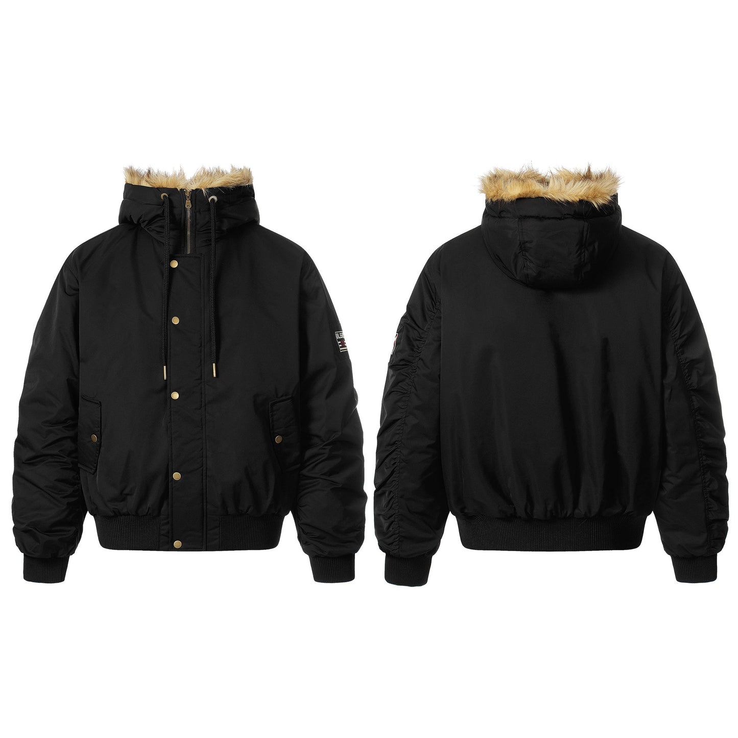 Leopard Fleece | Badge Bomber Jacket - Luxuryurbanwear