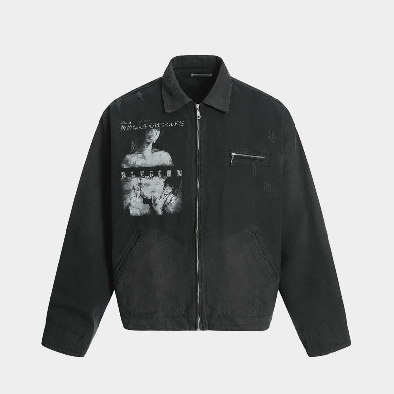 Grunge Graphic Mood | Street Jacket - Luxuryurbanwear
