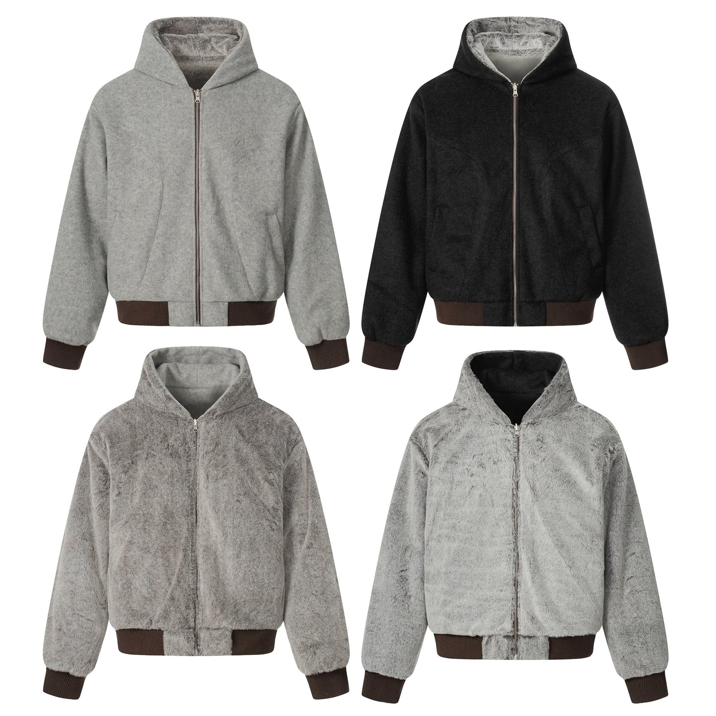 Reversible Plush | Hooded Winter Jacket - Luxuryurbanwear