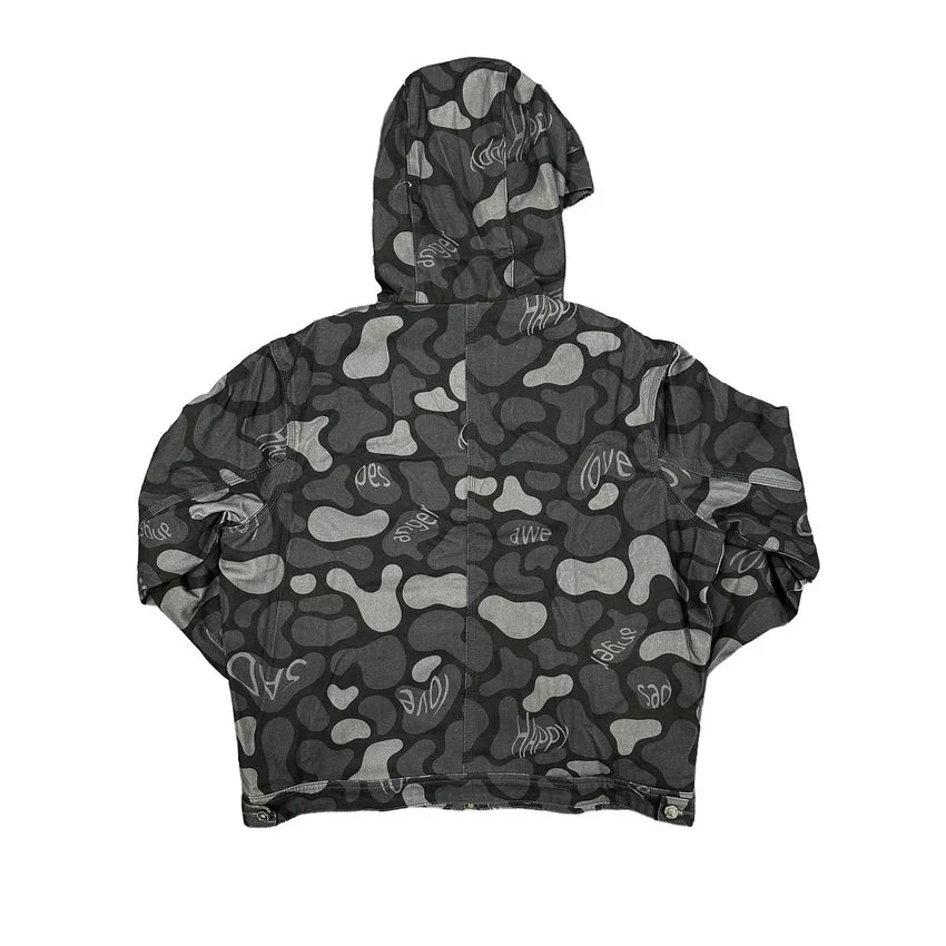 MIXED EMOTIONS Hoodie Camo Graphic ZipUp