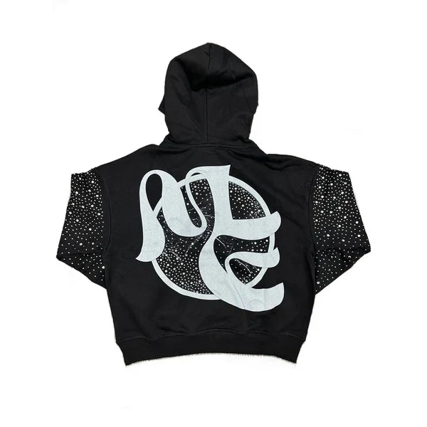 MIXED EMOTIONS Hoodie Vintage Child Graphic Rhinestone