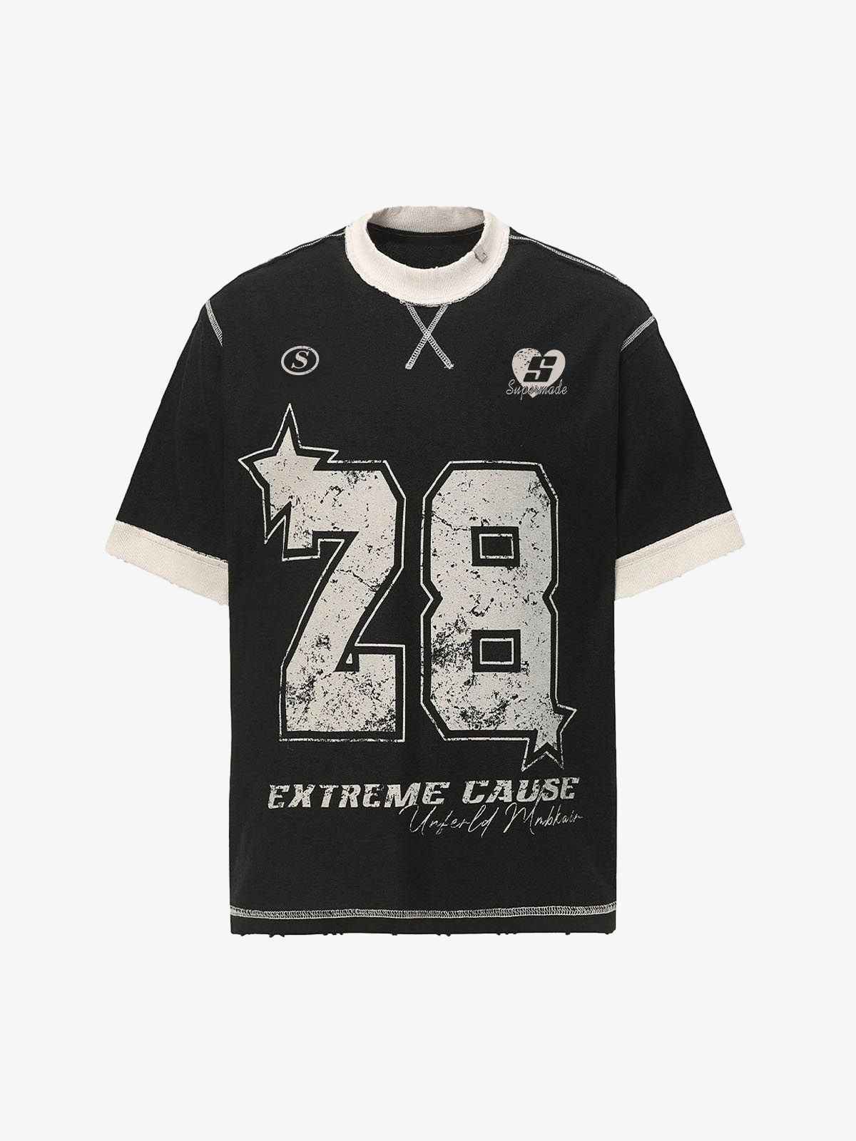 Distressed NO. 28 Jersey T-Shirt - 2442
