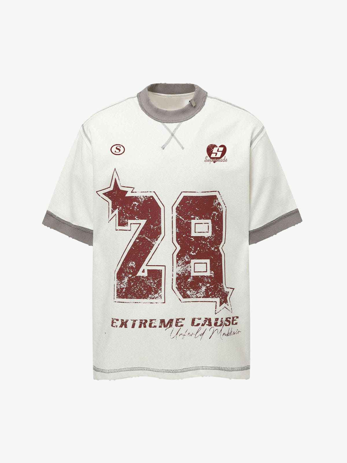 Distressed NO. 28 Jersey T-Shirt - 2442