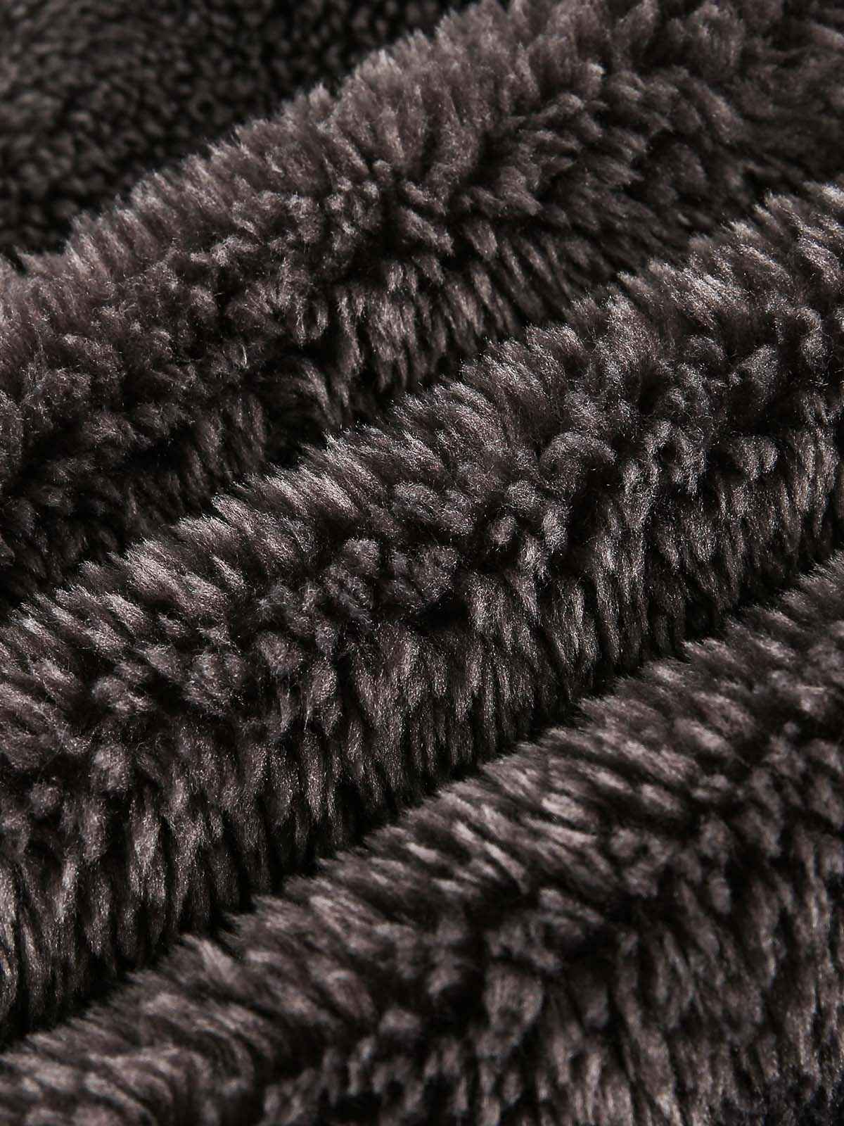 Thesupermade Fur Hooded Quilted Sherpa Jacket - 2304