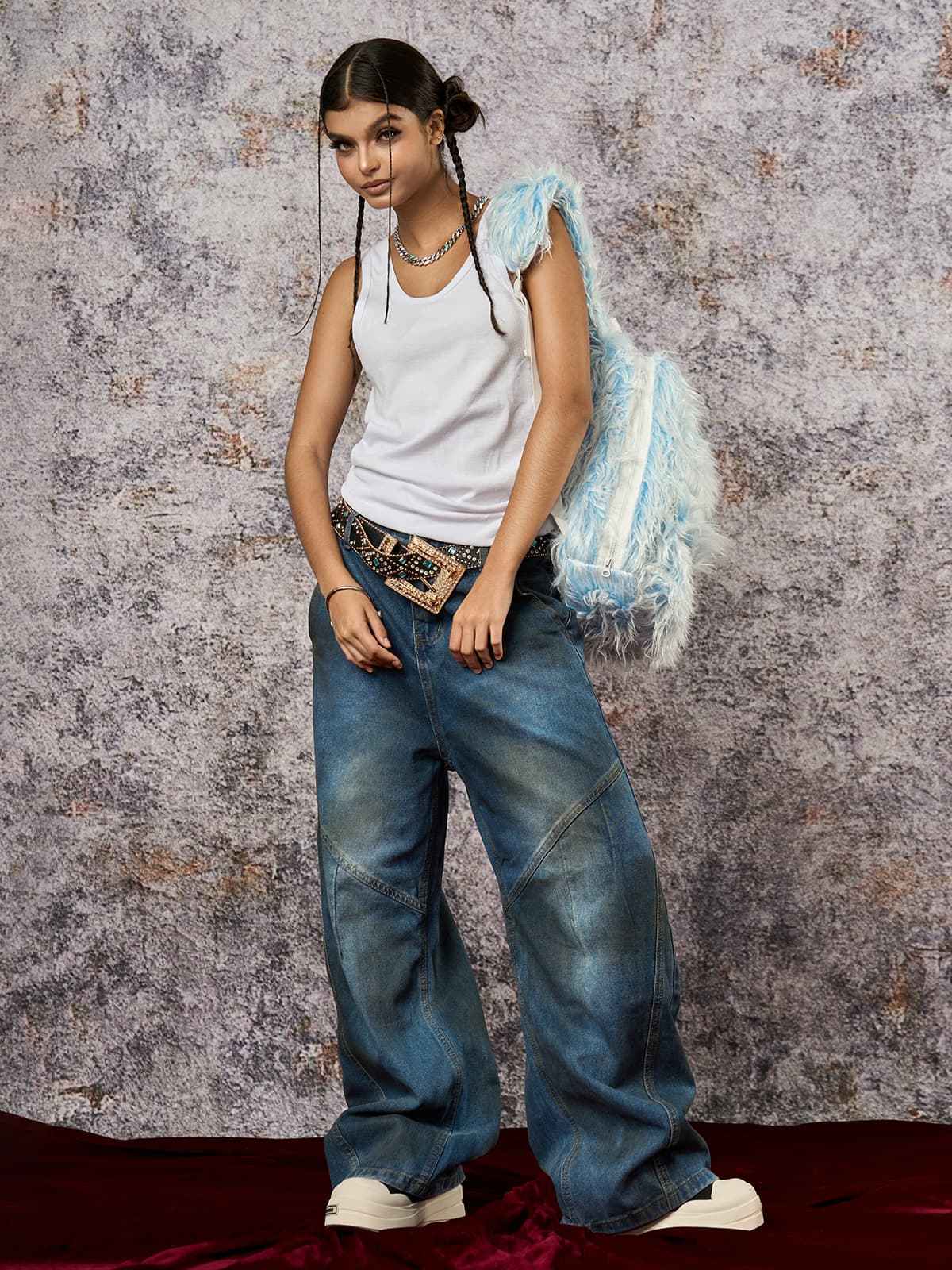 Dirty Dye Baggy Barrel Jeans