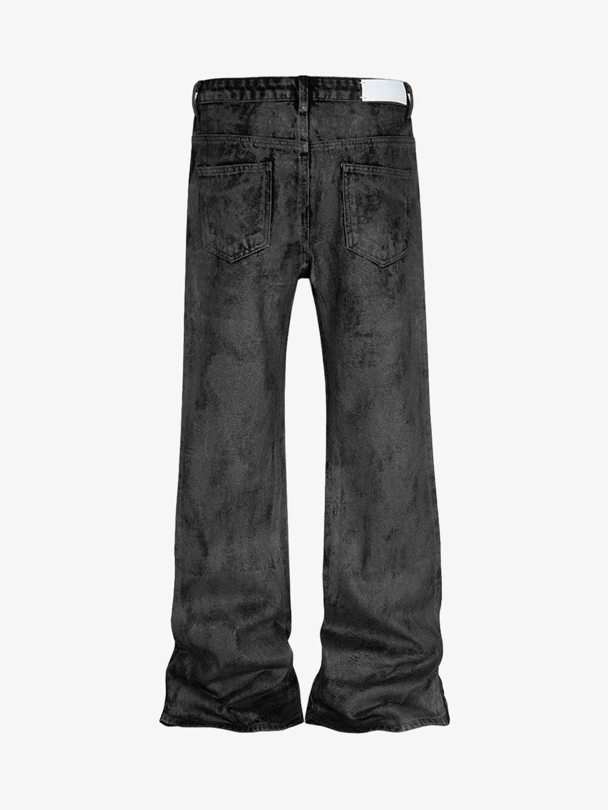 Retro Hand-Brushed Glitter Flare Jeans