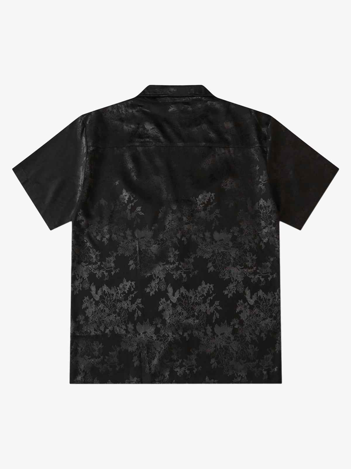 Thesupermade Leaves Pattern Black Vintage Shirts