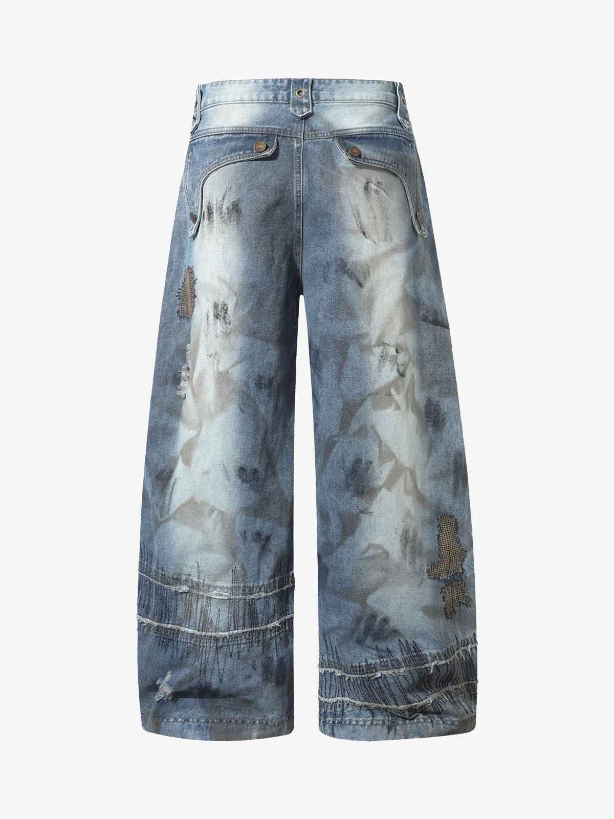 RO Style Washed Barrel Jeans - 2421