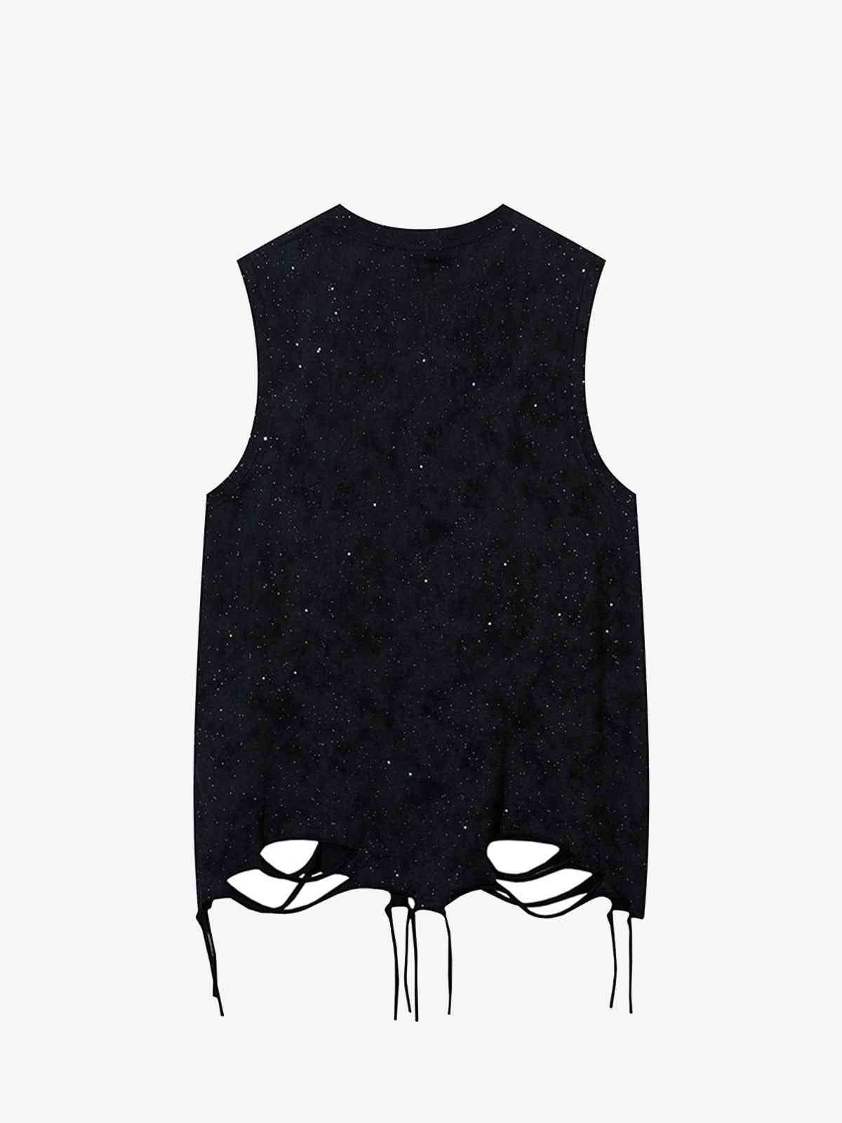 Street Chain Waistcoat Ripped Vest