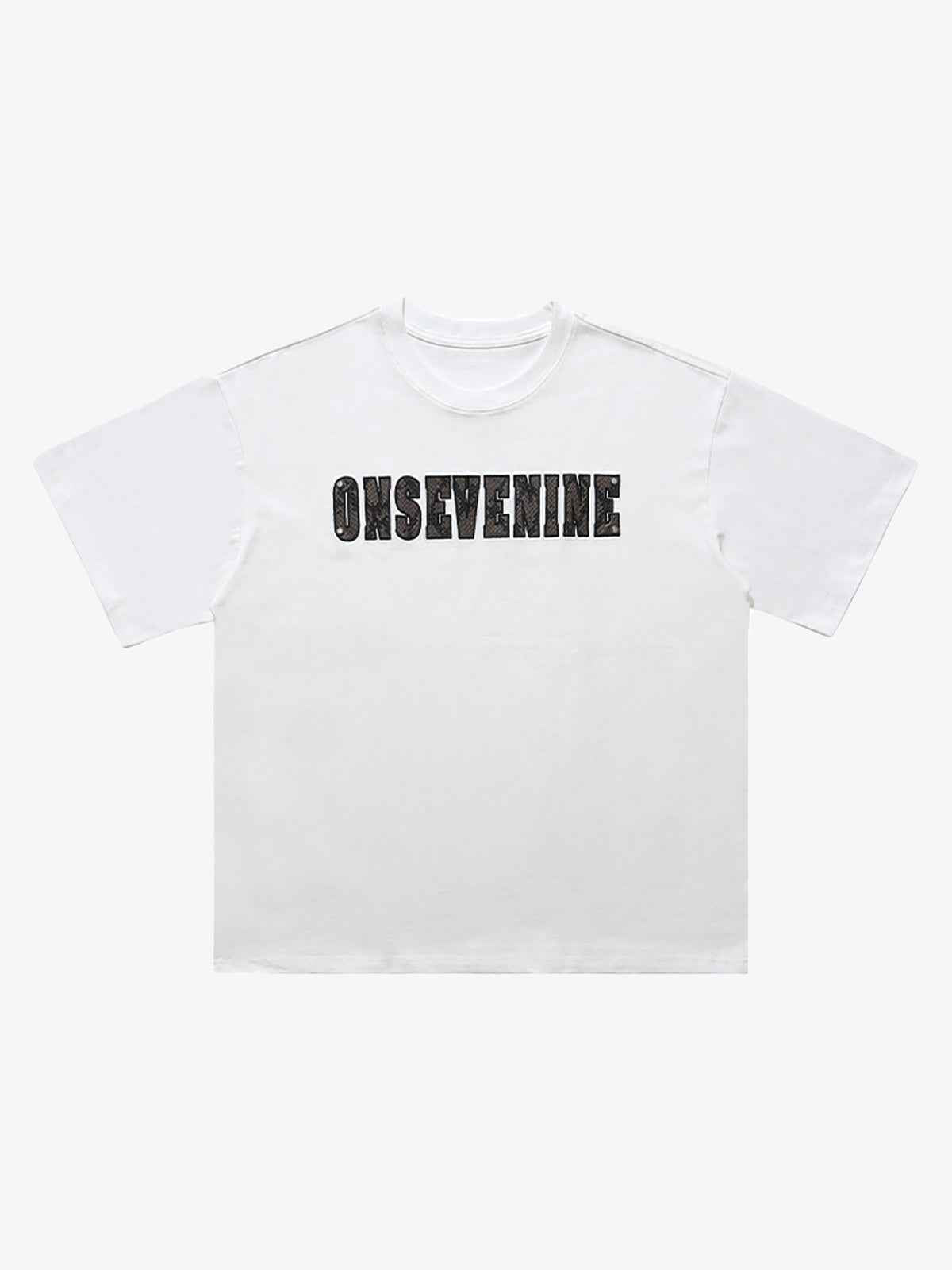 Camouflage Letter Short Sleeve T-Shirt