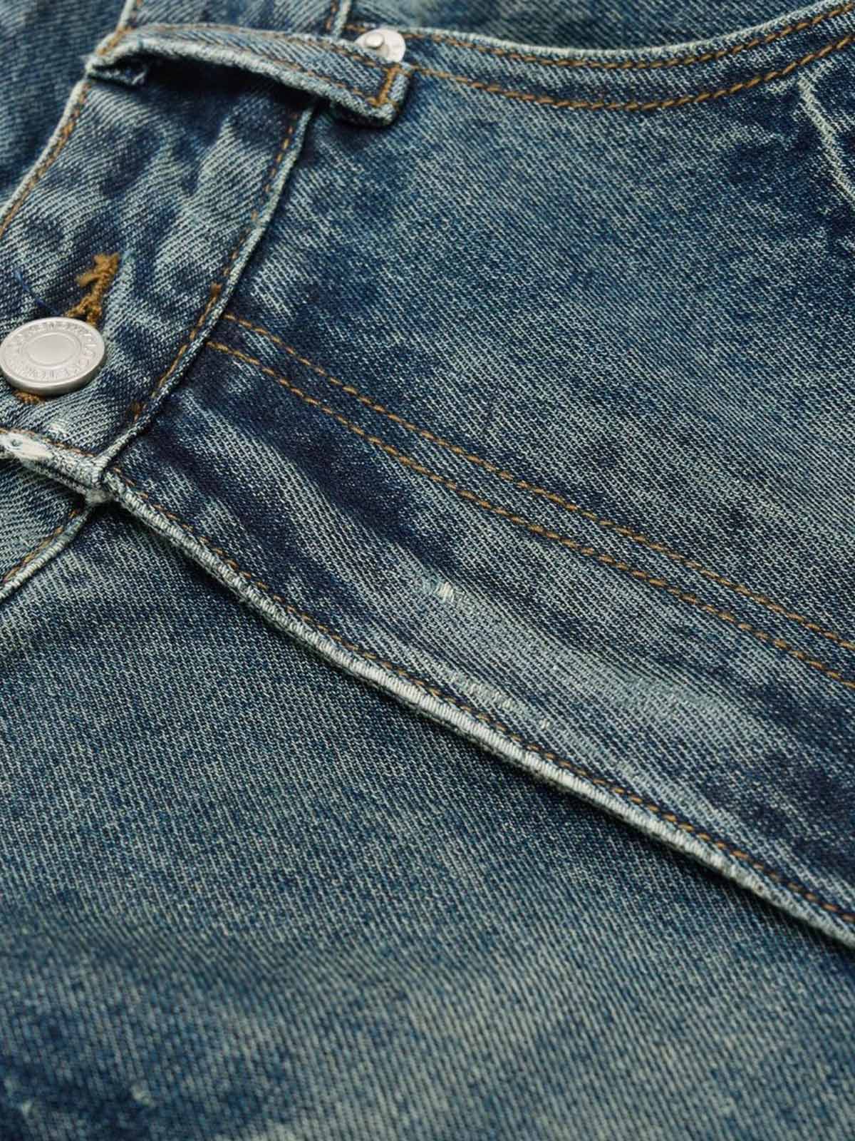 Washed Distressed Barrel Denim Jorts - Luxuryurbanwear