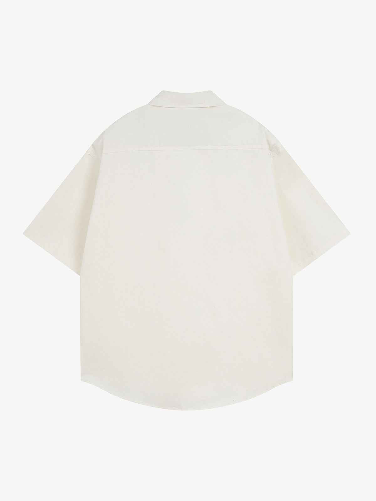 Oversized Graphic Cartoon Letter Print Short-Sleeve Shirt