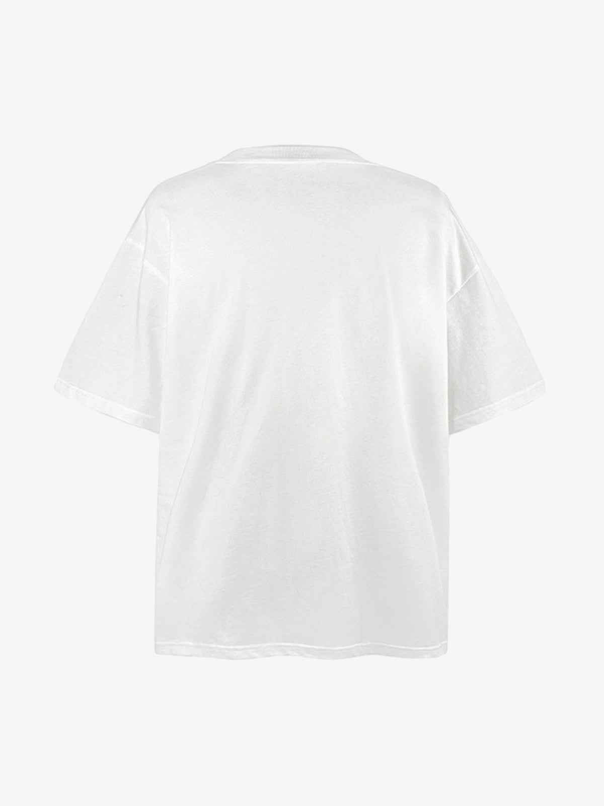 Patchwork Graphic Print Oversized Tee